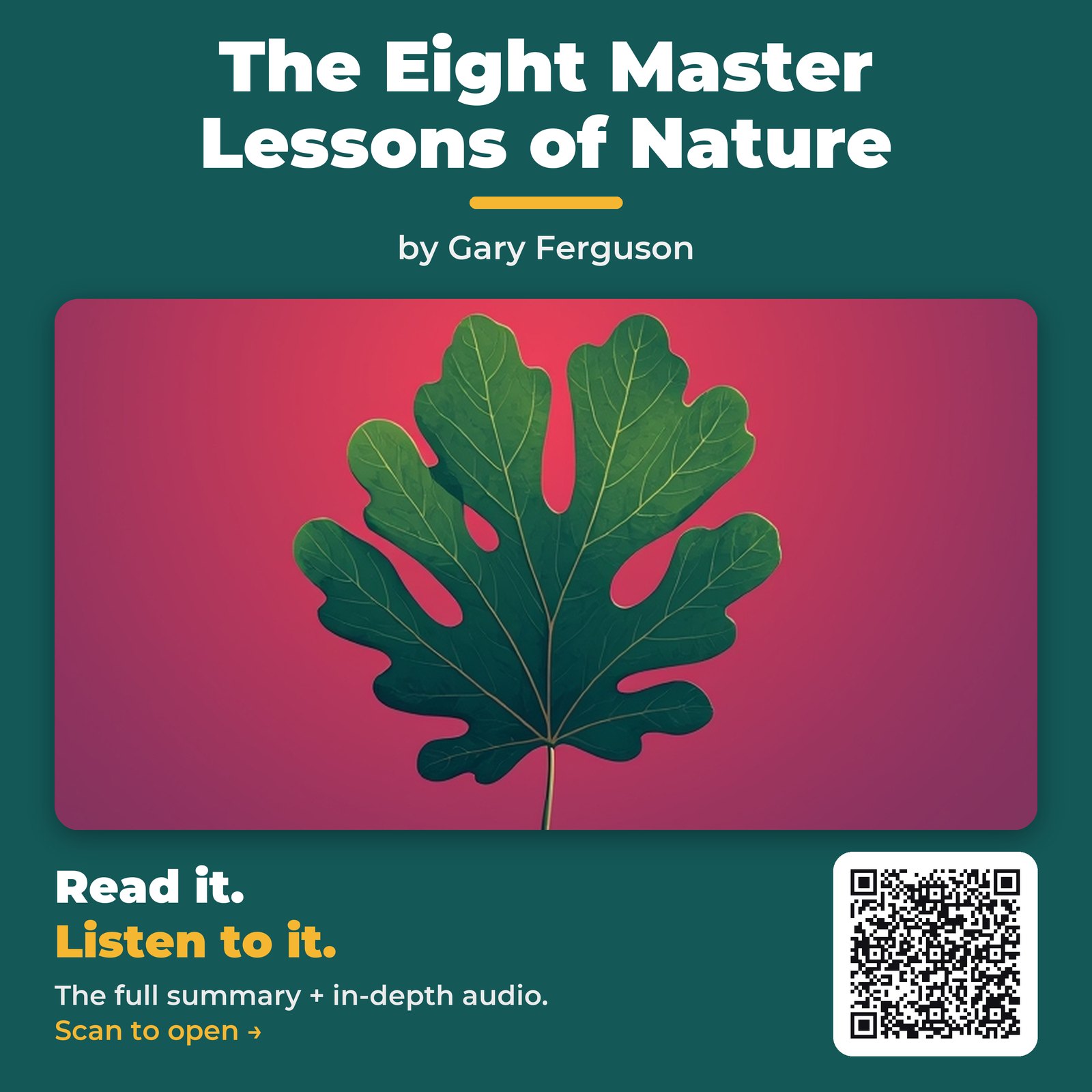 The Eight Master Lessons of Nature by Gary Ferguson - Book Summary