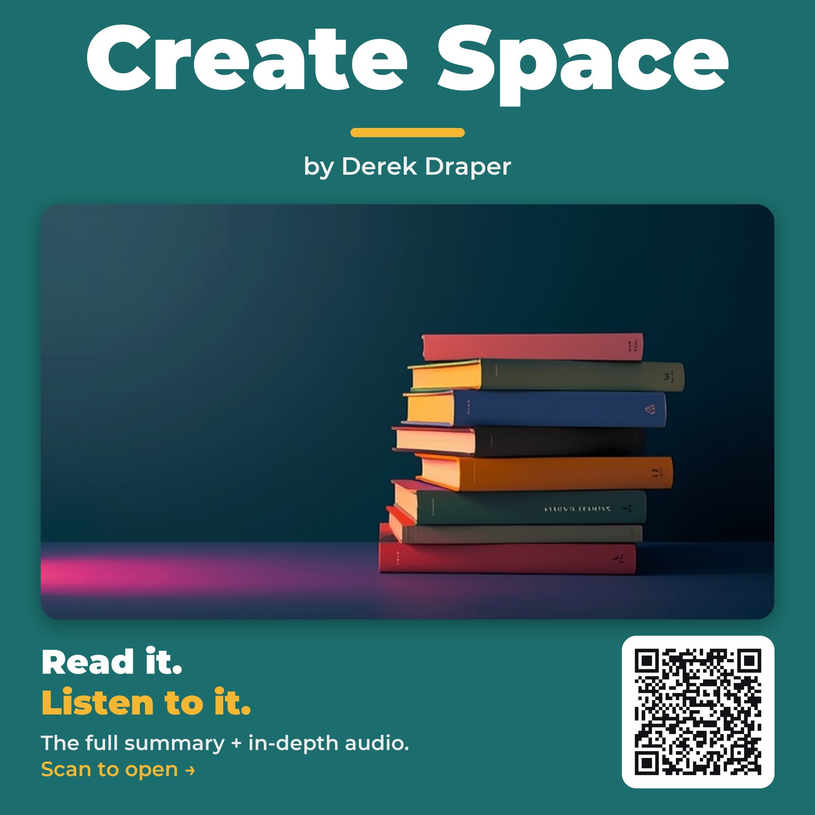 Create Space by Derek Draper - Book Summary