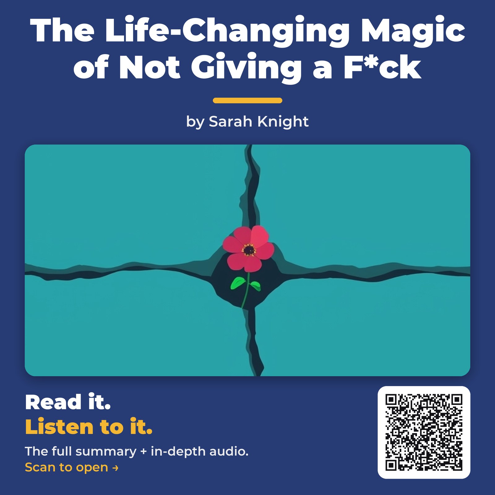 The Life-Changing Magic of Not Giving a F*ck by Sarah Knight - Book Summary
