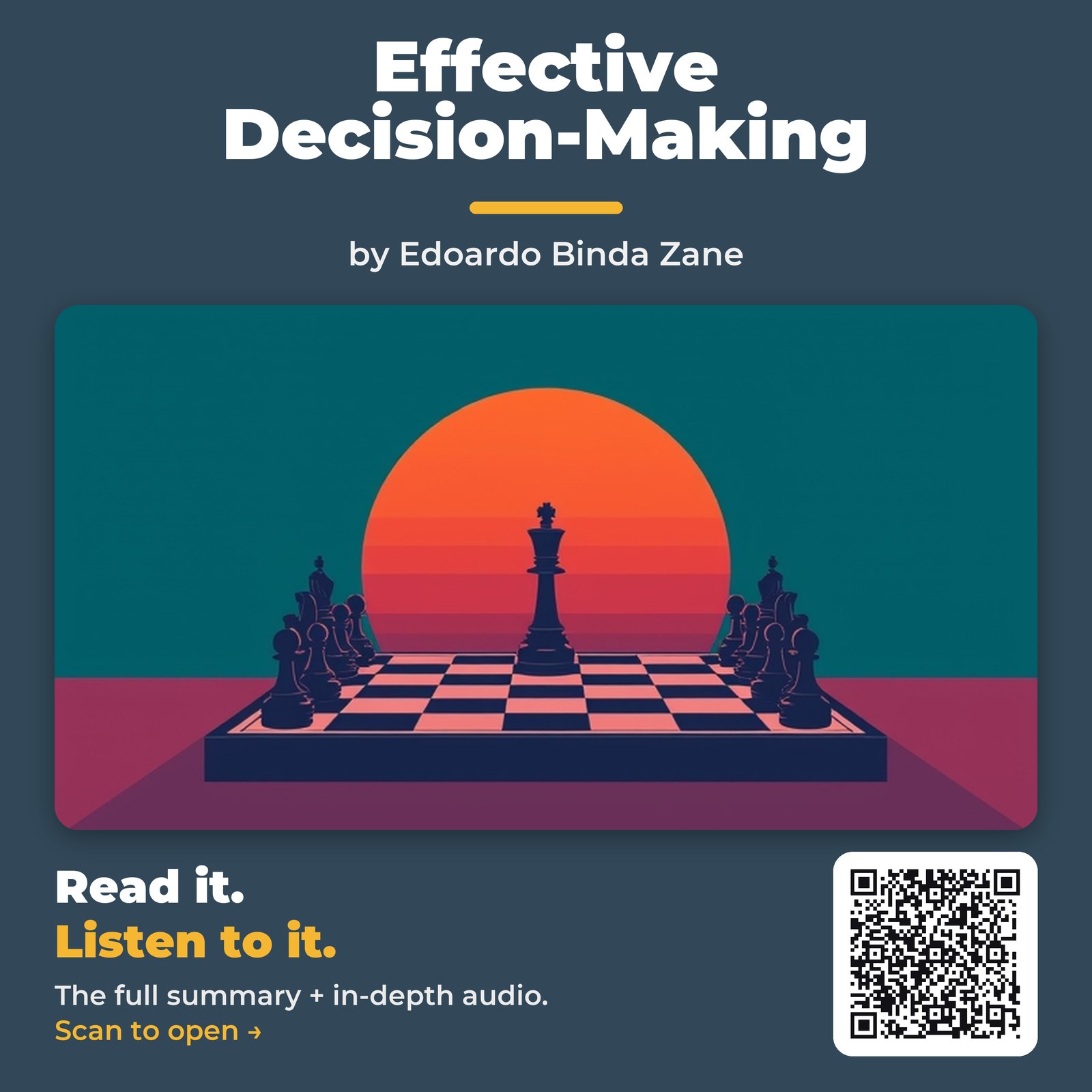 Effective Decision-Making by Edoardo Binda Zane - Book Summary