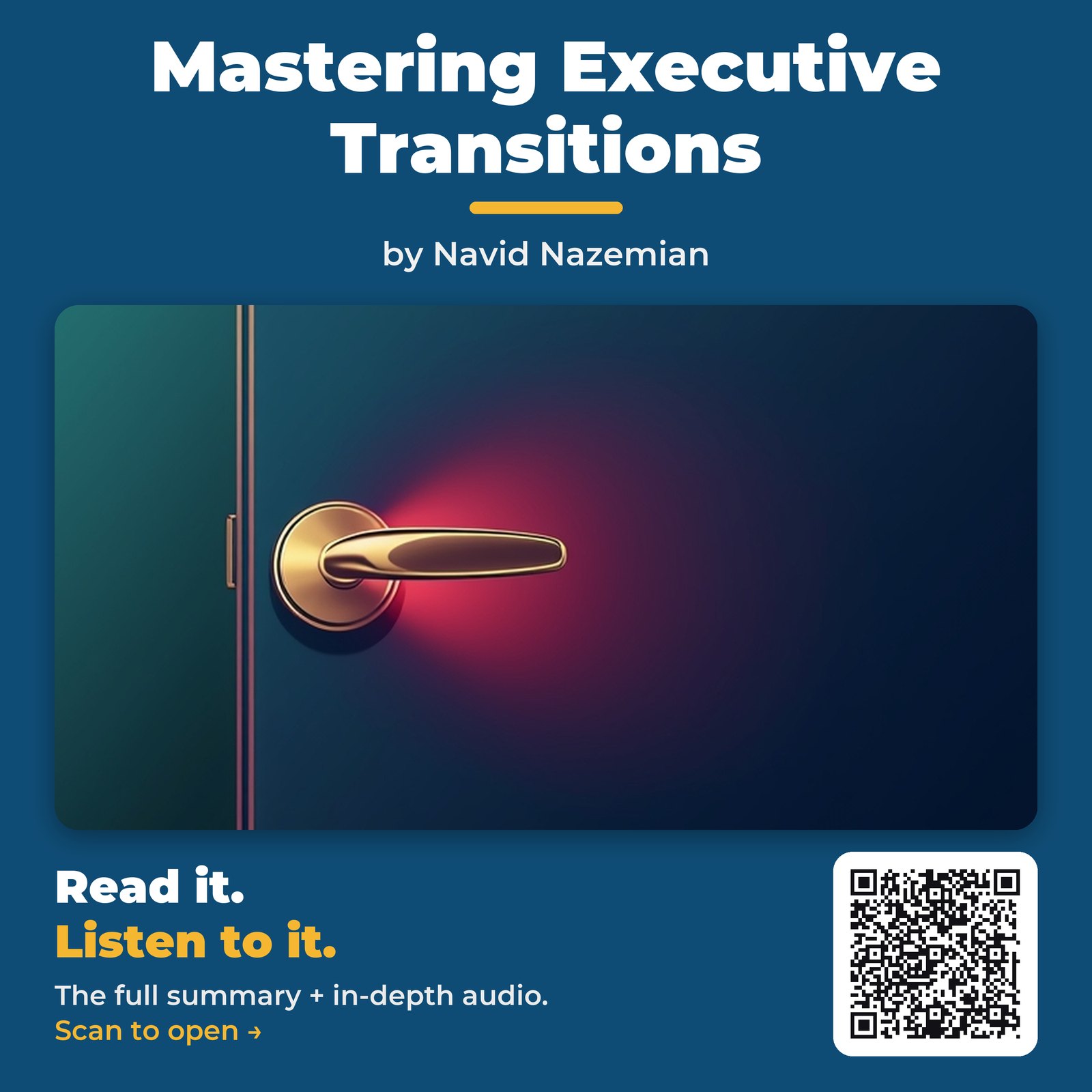 Mastering Executive Transitions by Navid Nazemian - Book Summary