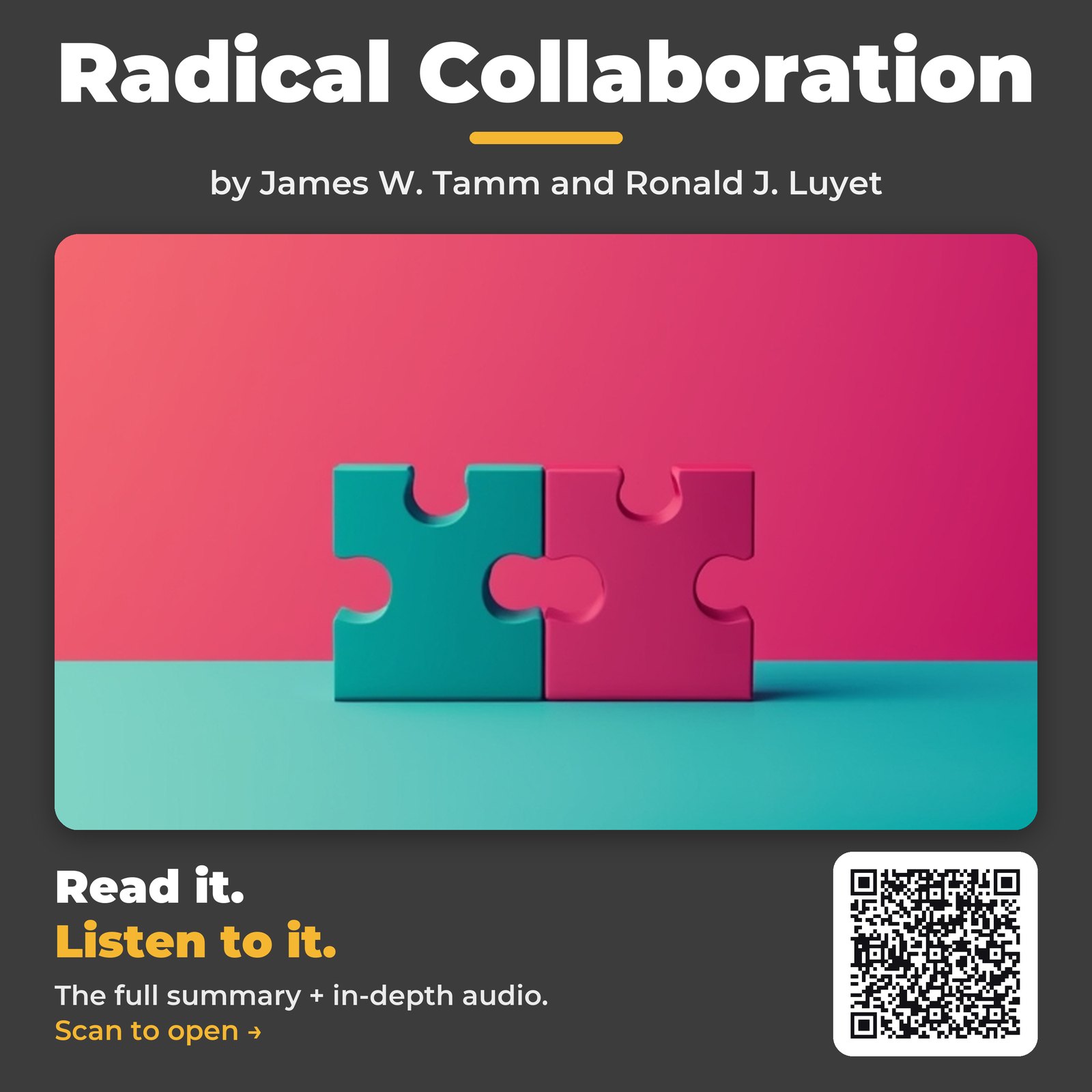 Radical Collaboration by James W. Tamm and Ronald J. Luyet - Book Summary