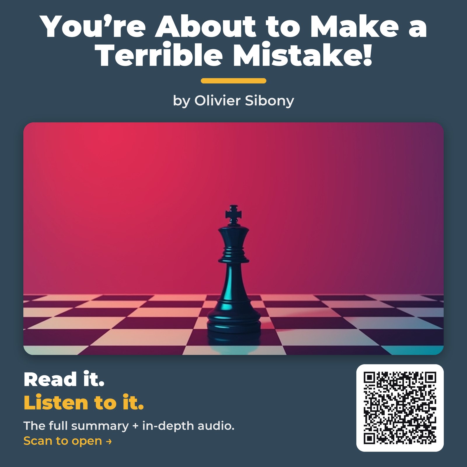 You’re About to Make a Terrible Mistake! by Olivier Sibony - Book Summary