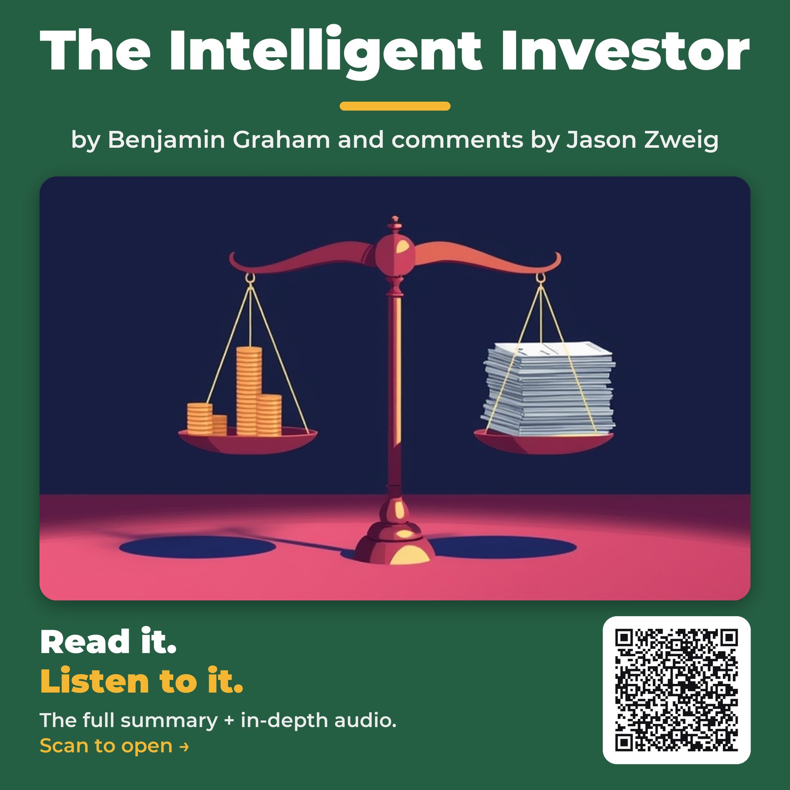 The Intelligent Investor by Benjamin Graham and comments by Jason Zweig - Book Summary