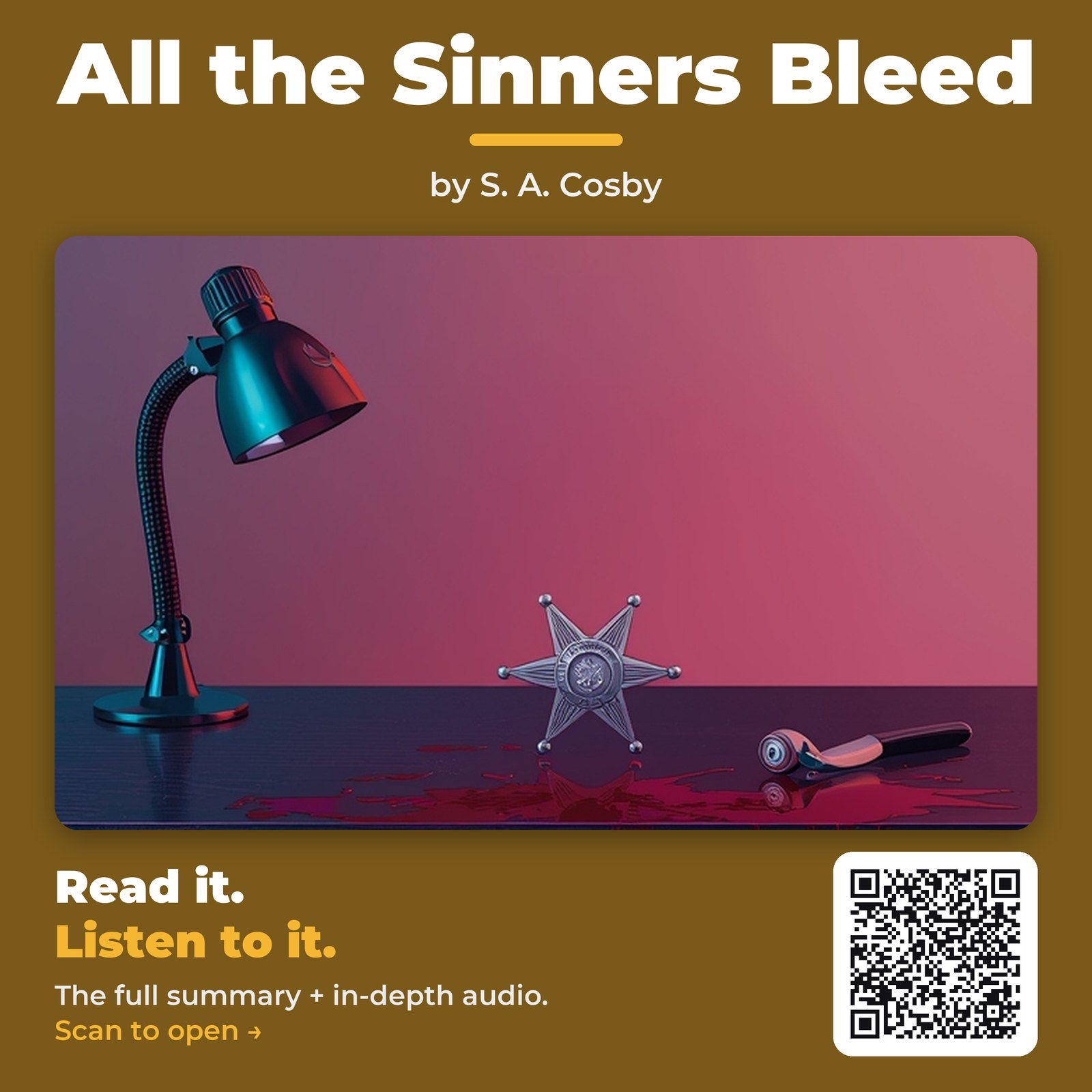 All the Sinners Bleed by S. A. Cosby - Book Summary