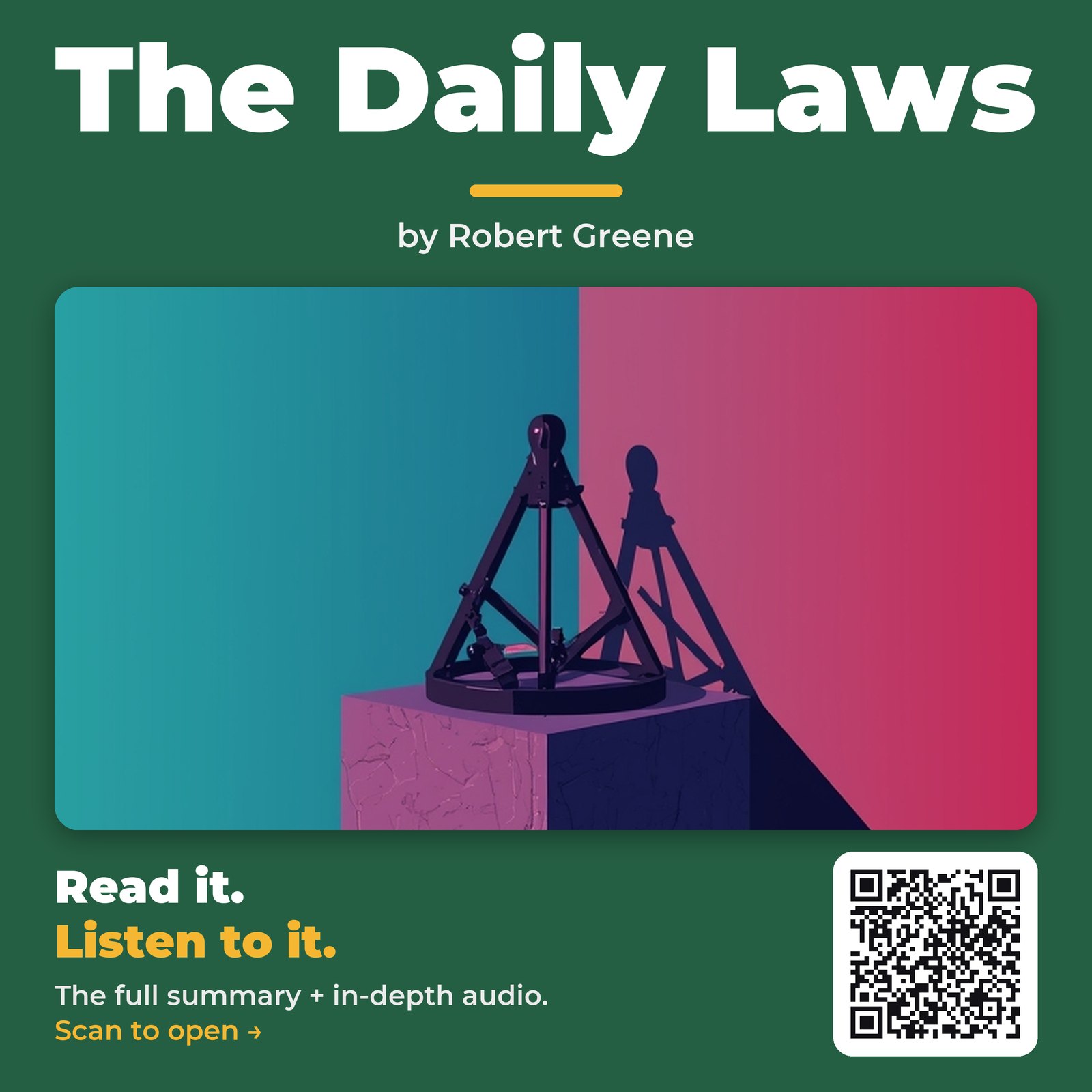 The Daily Laws by Robert Greene - Book Summary