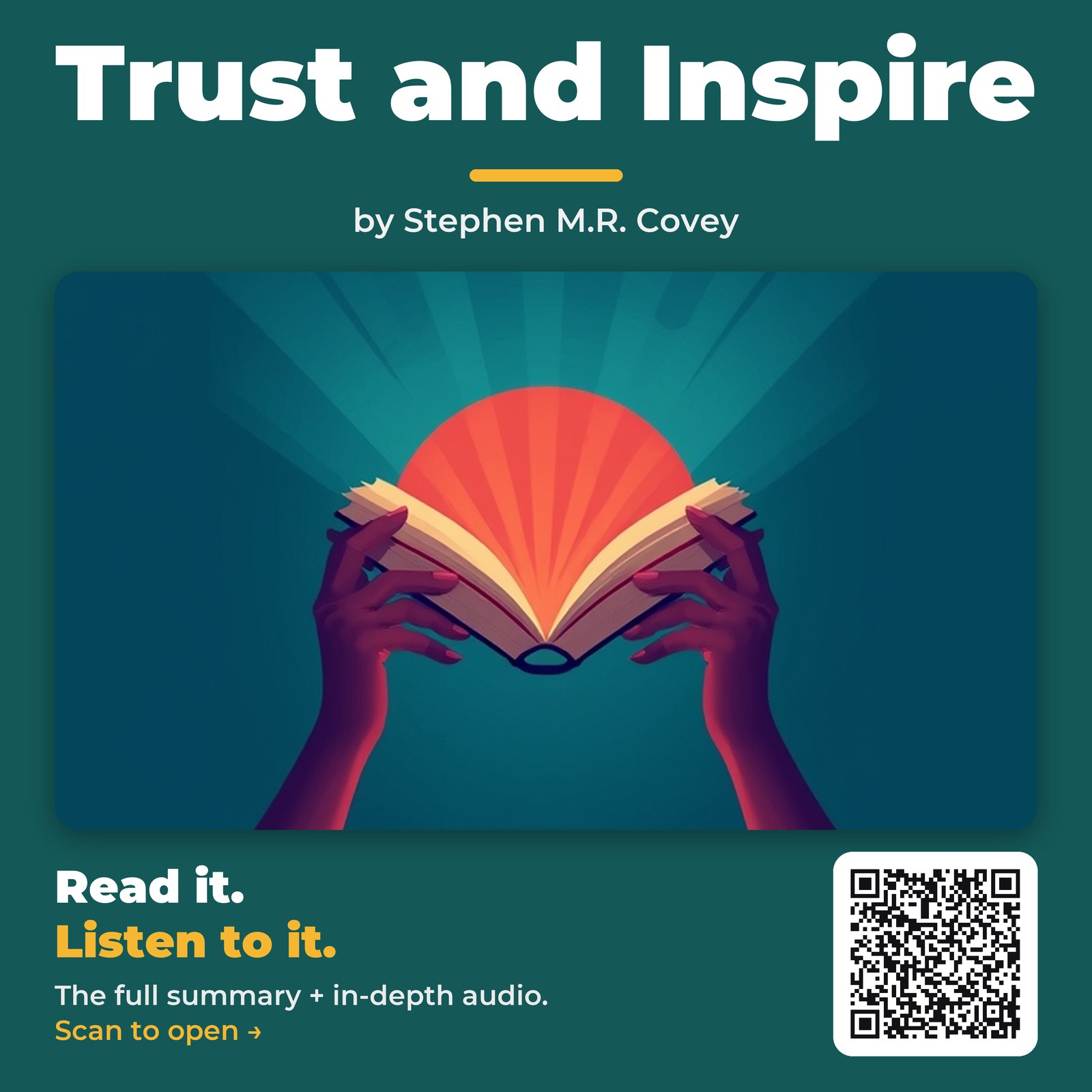 Trust and Inspire by Stephen M.R. Covey - Book Summary